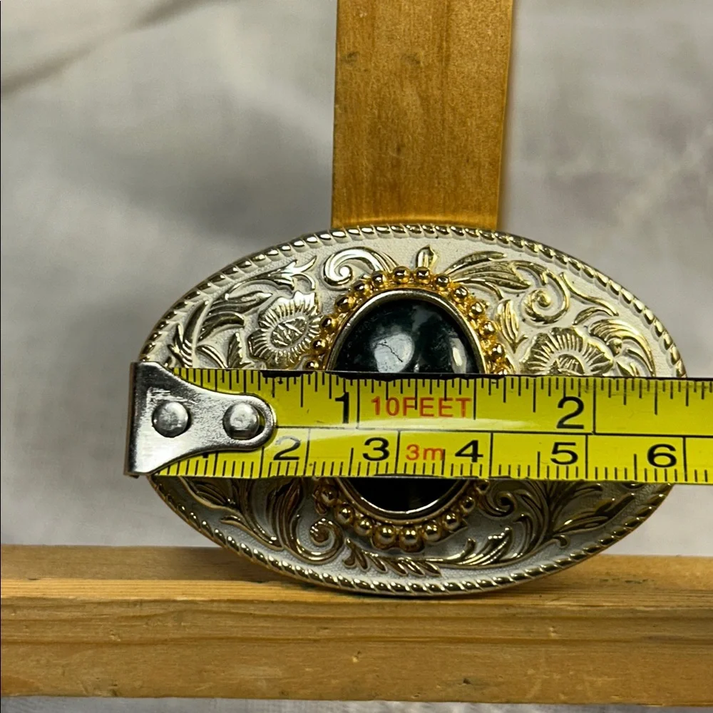 Vintage Huge Jasper ornate belt buckle